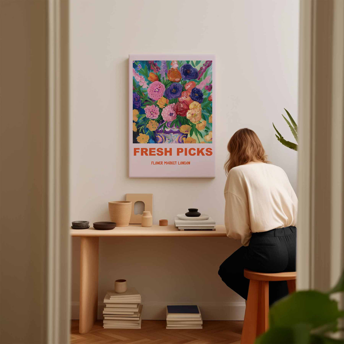 Bloemenpracht in Londen – plexiglas wanddecoratie in portret formaat
