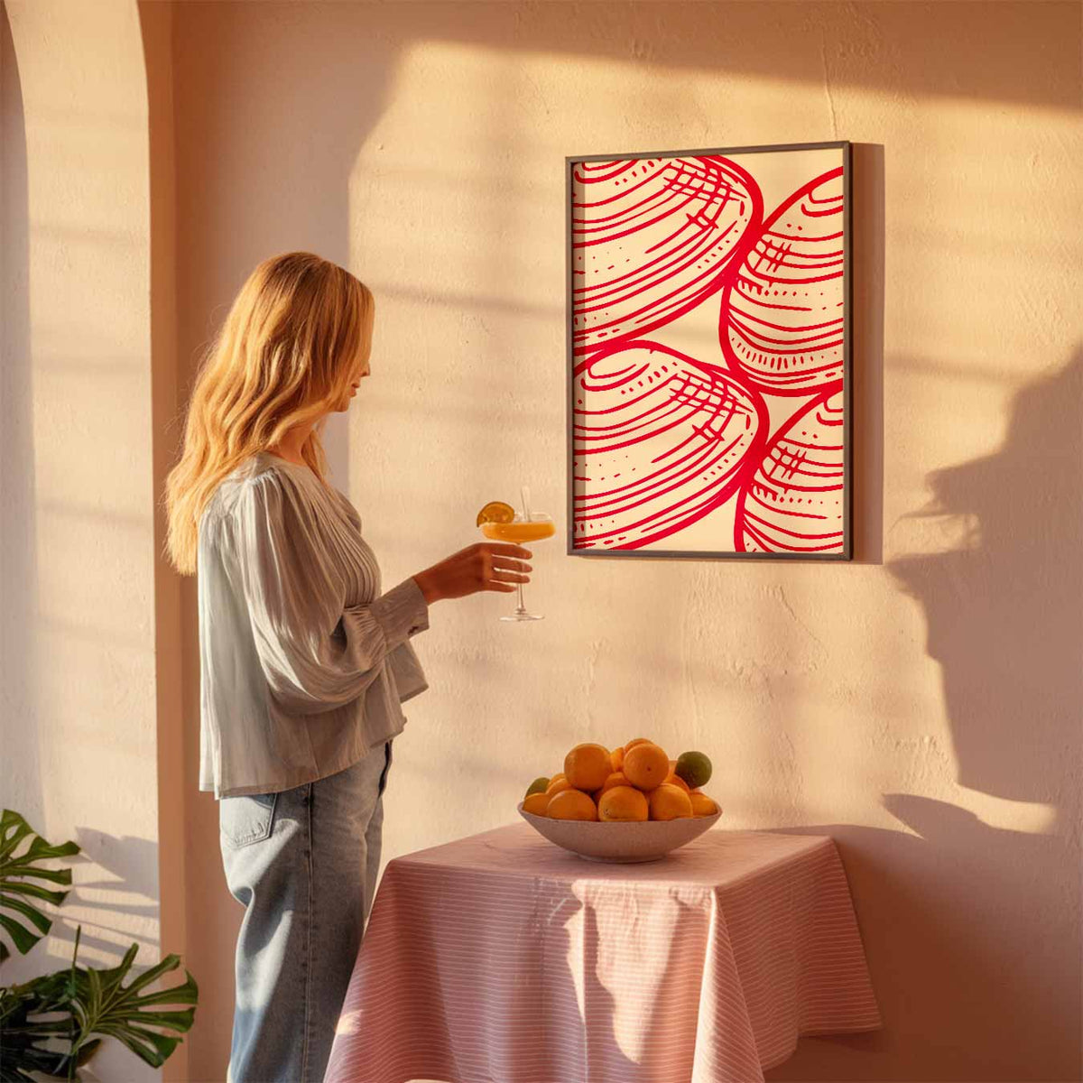 Trendy Schelpenprint – zeedierenposter als moderne staande wanddecoratie