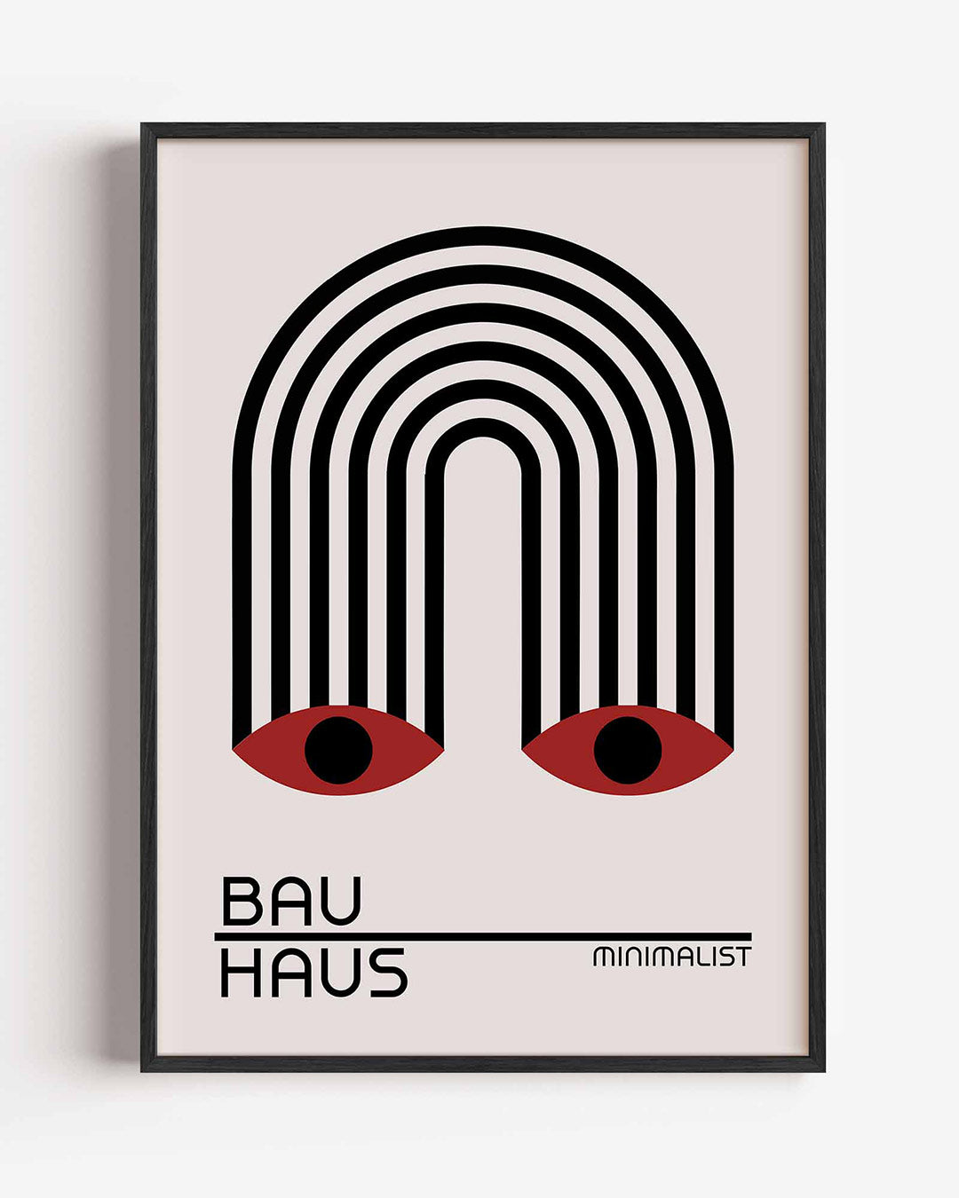 Lijnen en vormen – staande Bauhaus poster als wanddecoratie