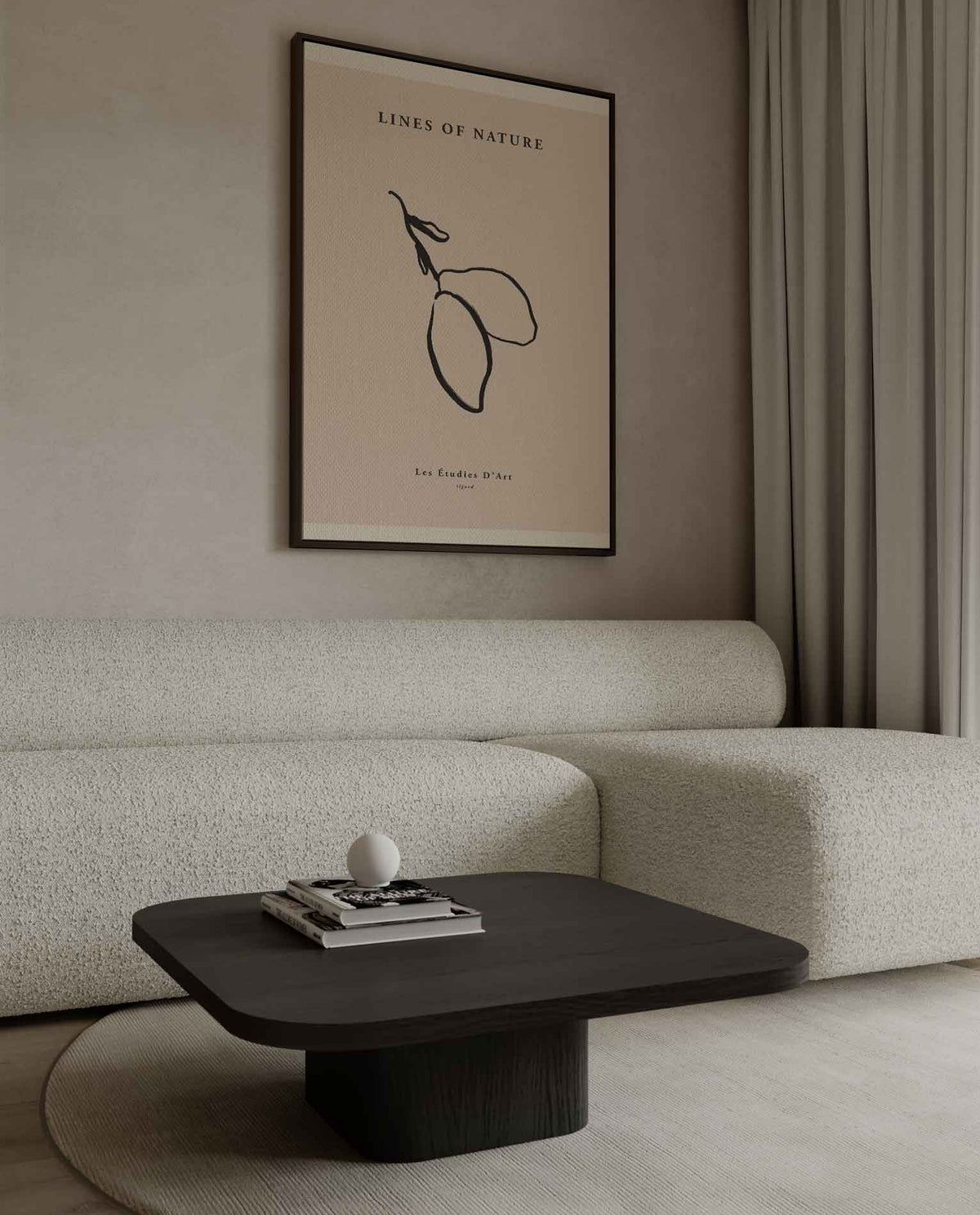 Minimalistische Natuurlijnen – canvas kunstwerk als wanddecoratie