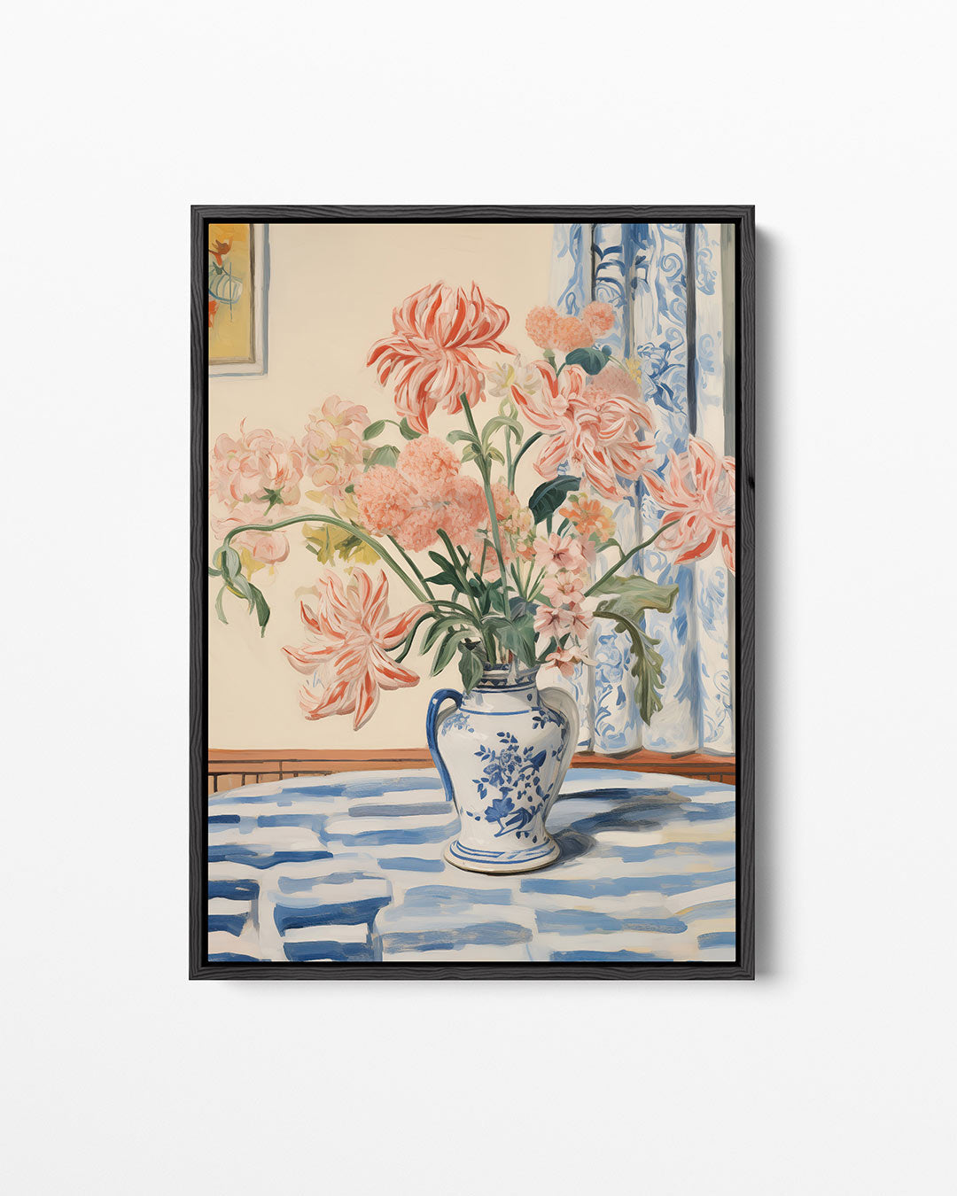 Bloemen in vaas – staand wanddecoratie kunstwerk