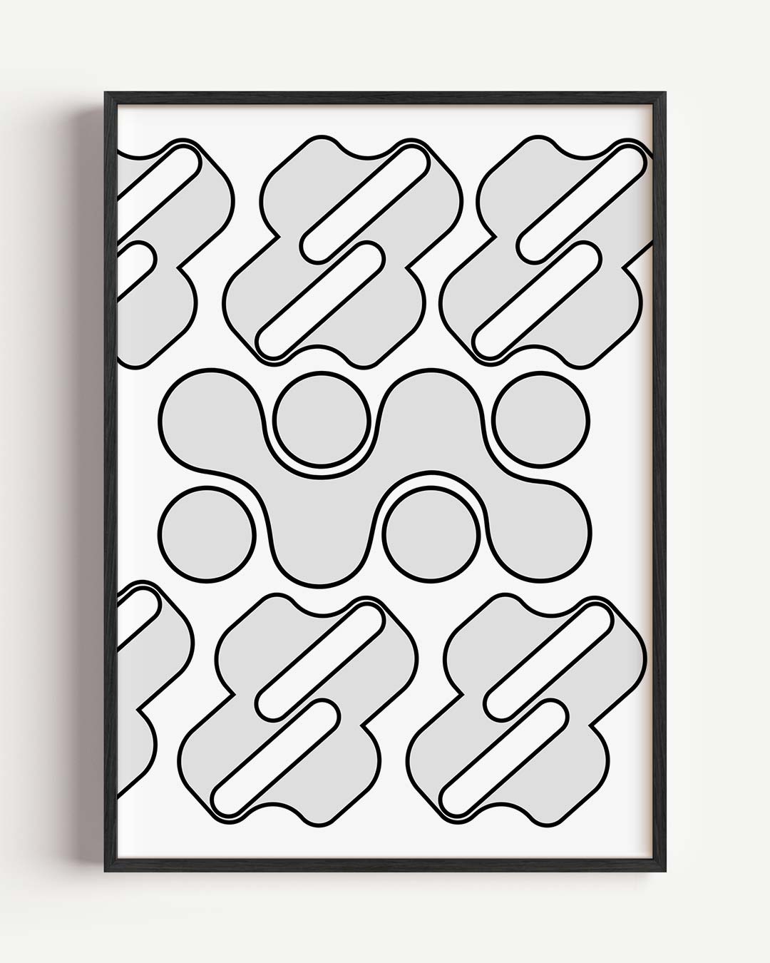 Moderne Grafische Kunstposter – kleurrijke abstracte portret poster als wanddecoratie