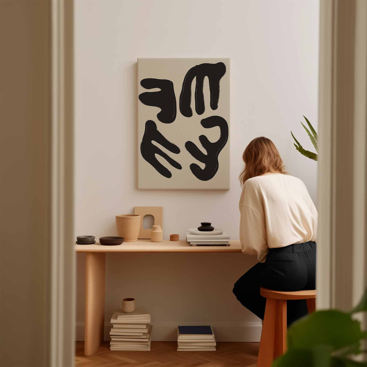 Vormen van Verbinding – modern portret kunstwerk van WallArtistic