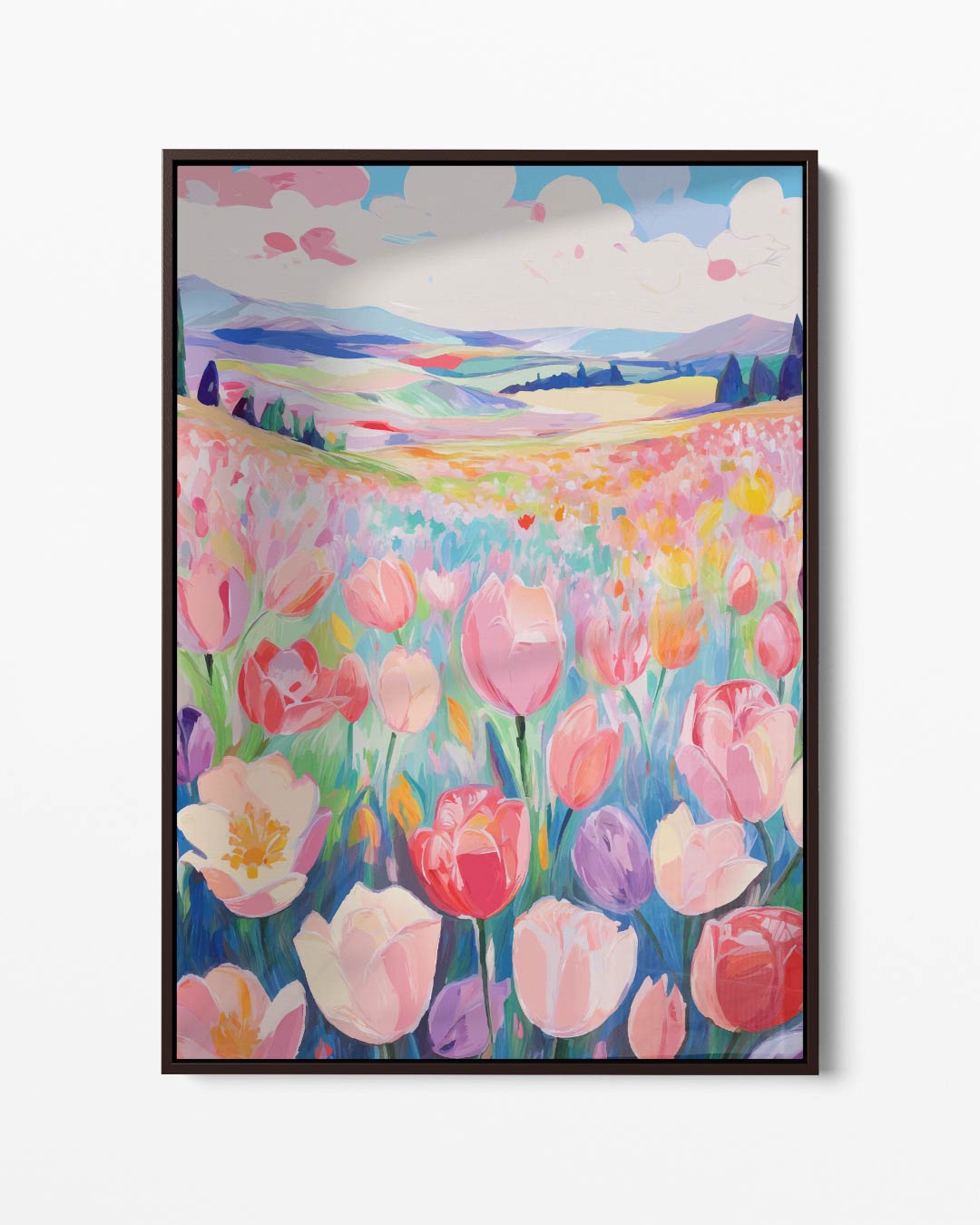Bloemenveld in Volle Bloei – portret kunstwerk als wanddecoratie