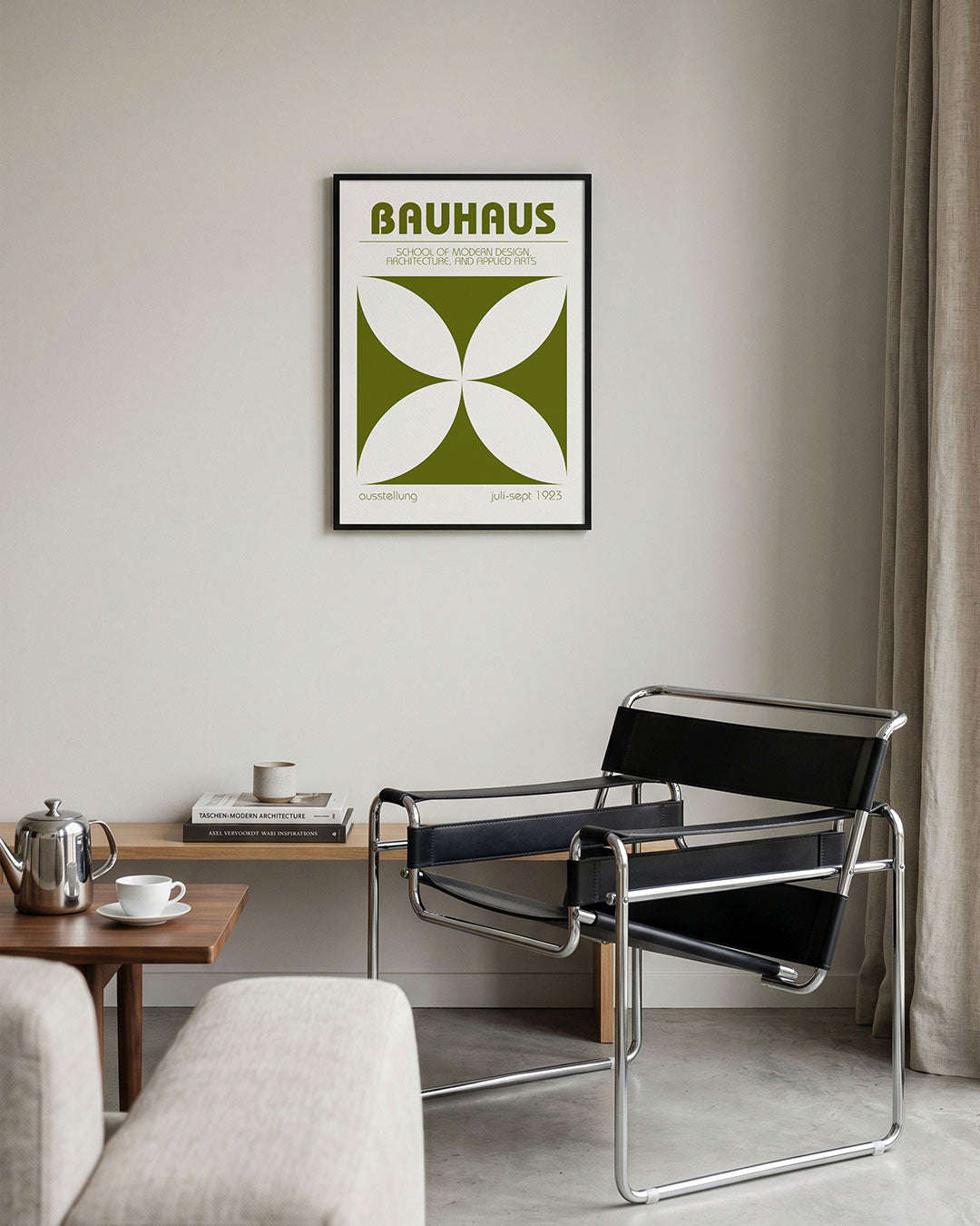 Vorm en balans – geometrische Bauhaus poster in staand formaat