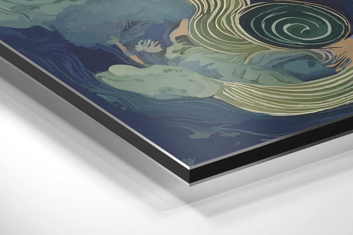 Magische Boswaterval – canvas kunstwerk als wanddecoratie