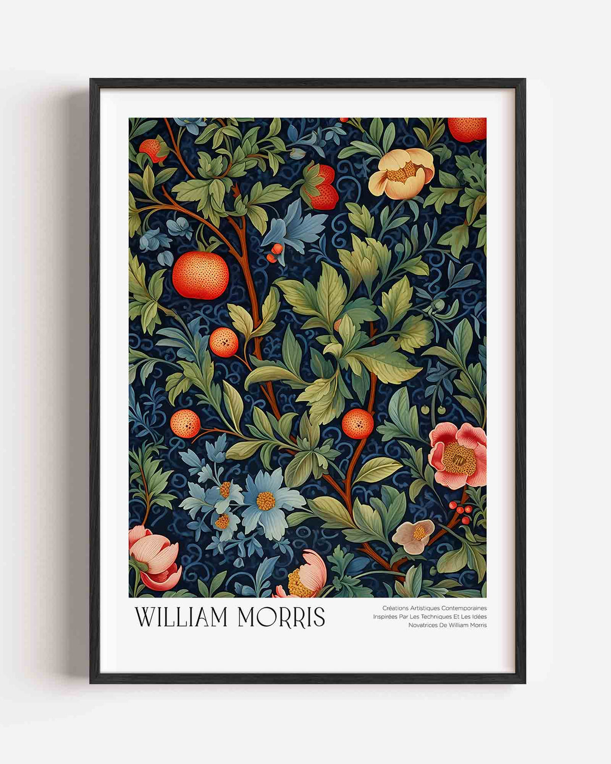 Bloemen en fruit – William Morris portret poster als wanddecoratie