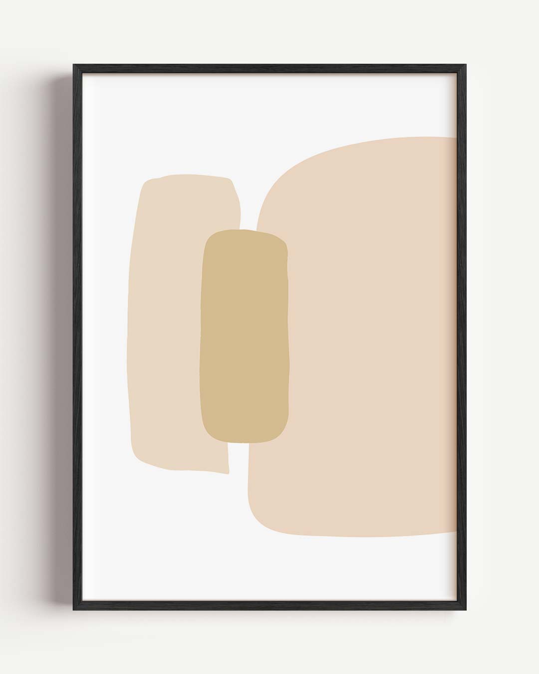 Minimalistische Abstracte Kunstposter – kleurrijke abstracte portret poster als wanddecoratie