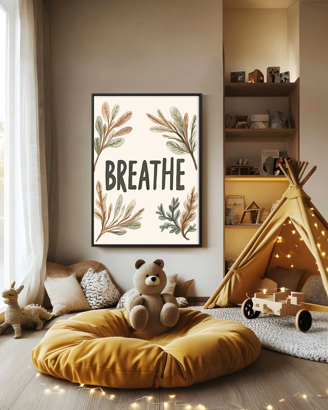 Adem Inspiratie Poster – staand kunstwerk voor modern interieur