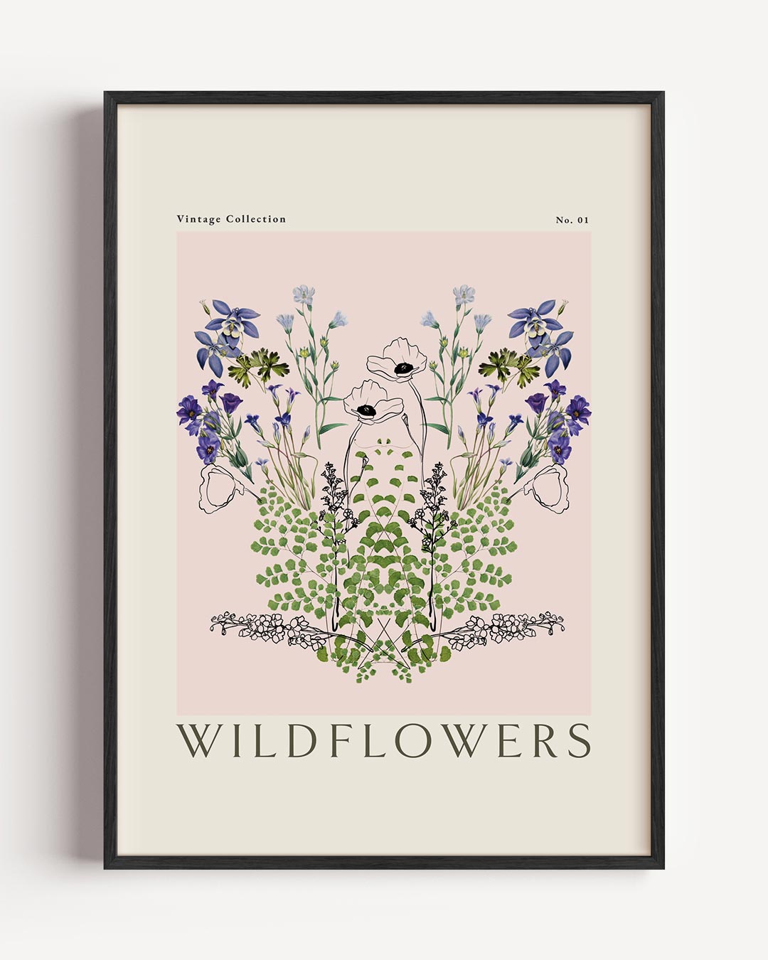 Wildflowers Vintage – botanische portret poster als wanddecoratie