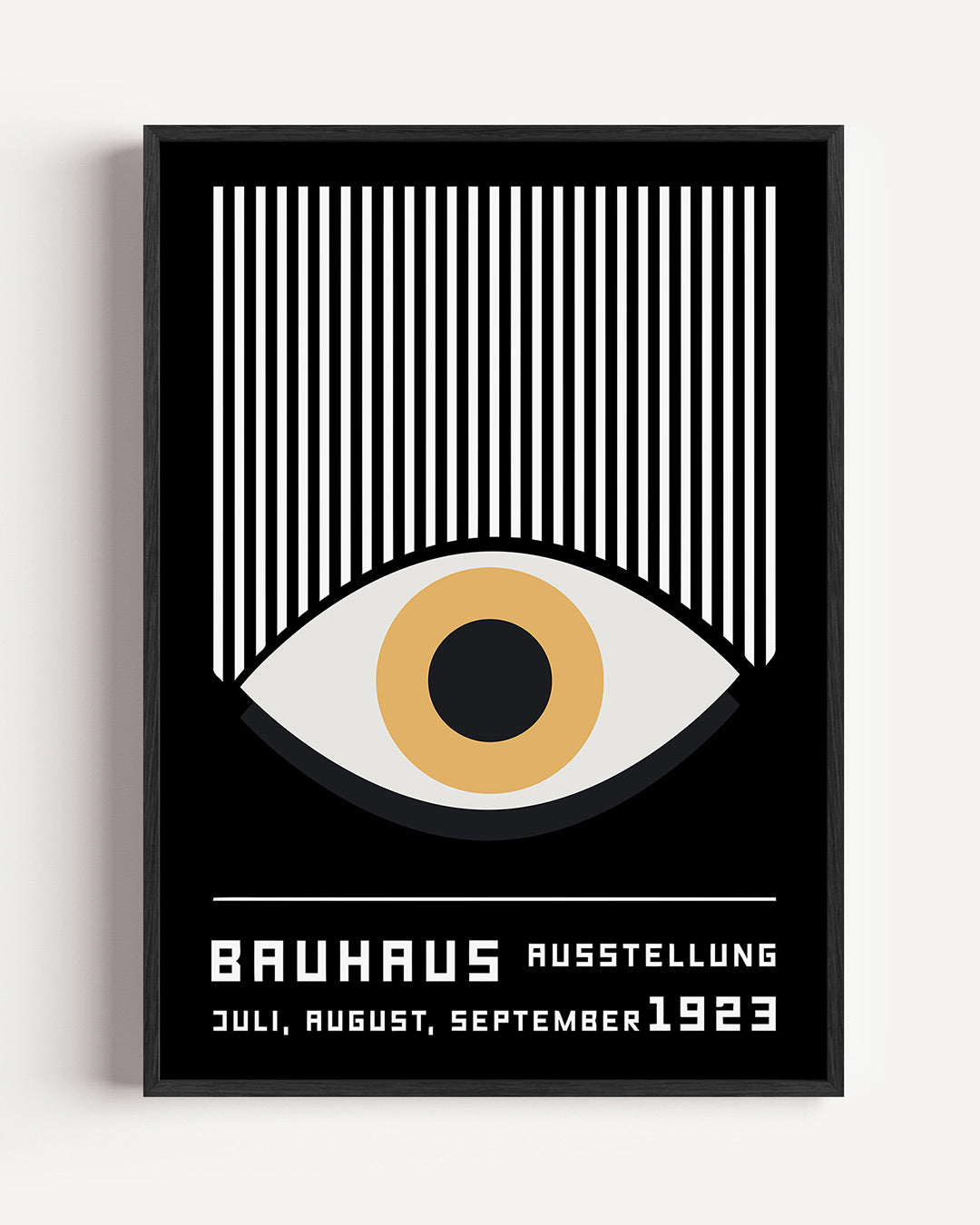 Oog en lijnen – staande Bauhaus poster als wanddecoratie