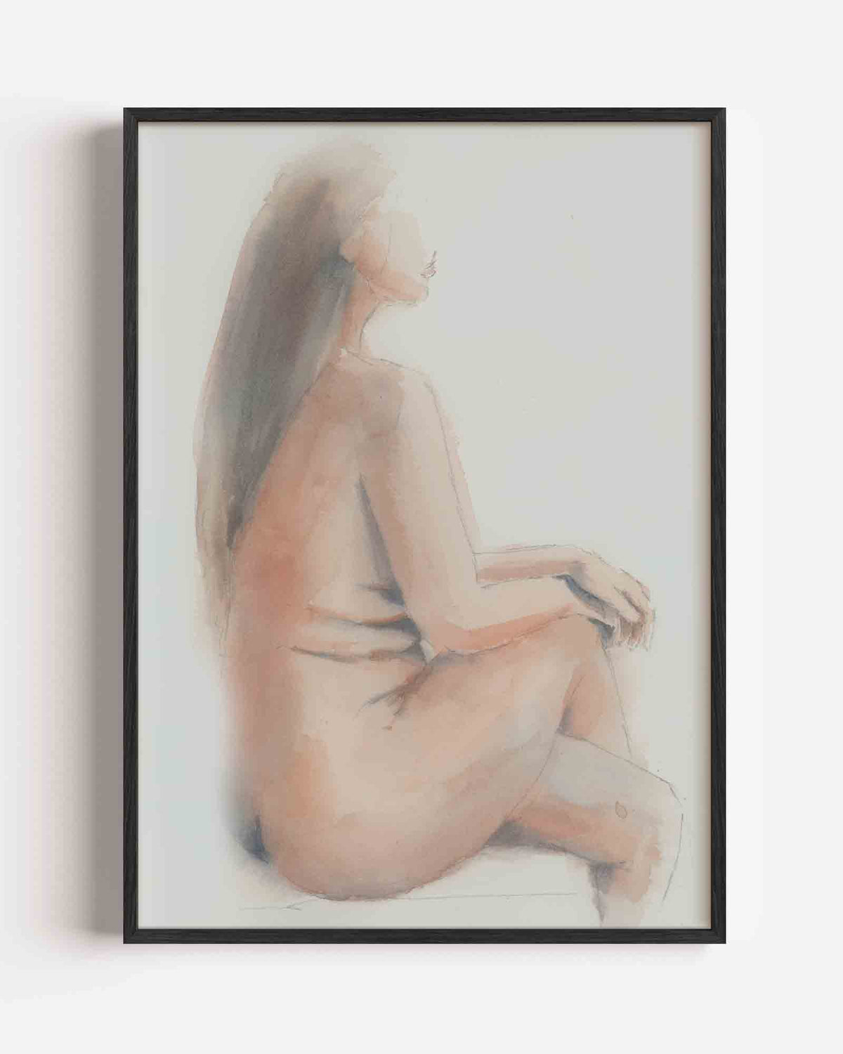 Zittende figuur – Élan Féminin portret poster als wanddecoratie