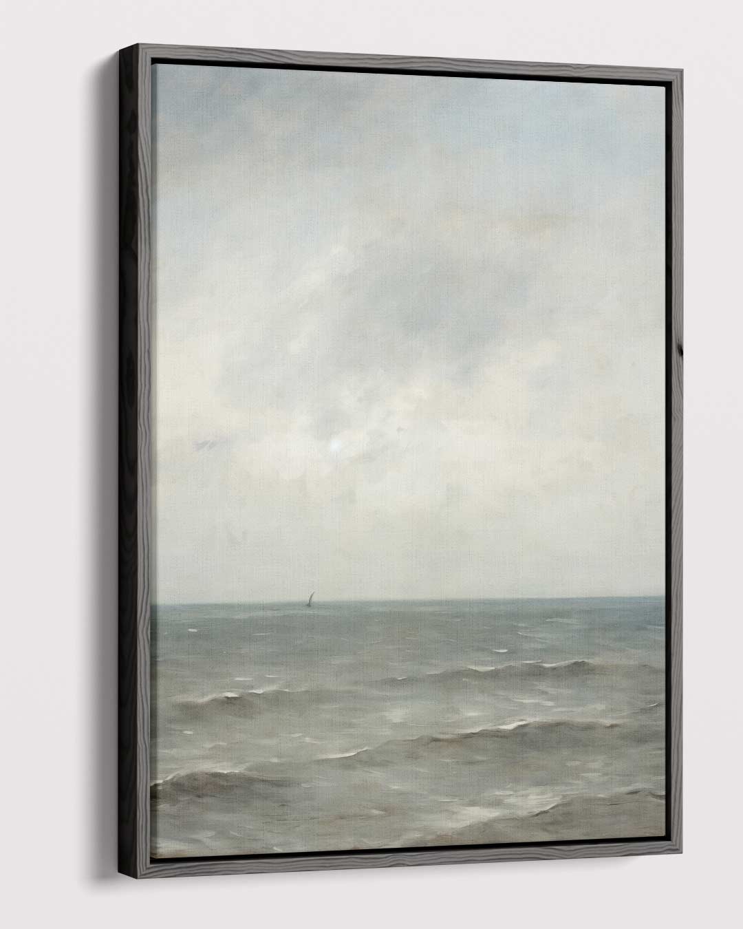Rustige Zee onder Grijze Lucht – dibond kunstwerk als wanddecoratie
