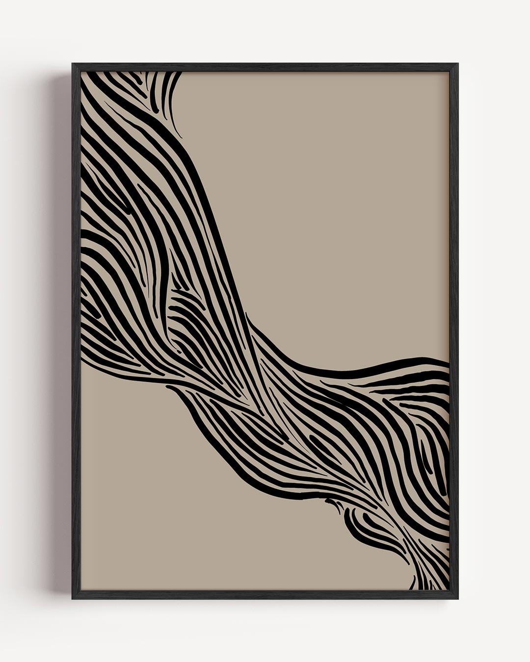 Stijlvolle Natuurlijke Strepen – abstracte portret poster als wanddecoratie