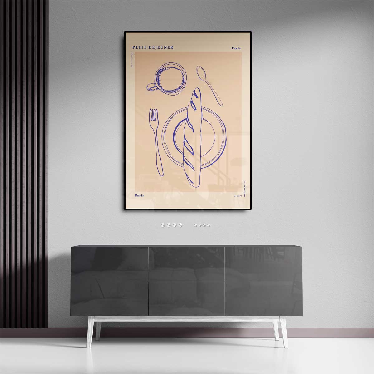 Ontbijt in Parijs – dibond kunstwerk als wanddecoratie