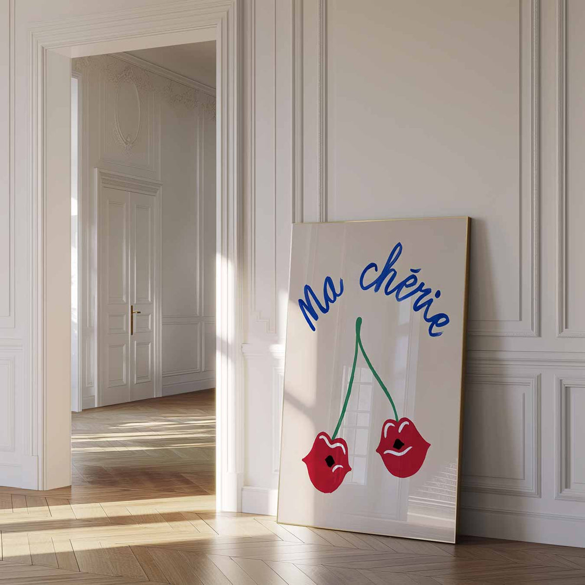 Ma Chérie Kersen – urban poster in staand formaat