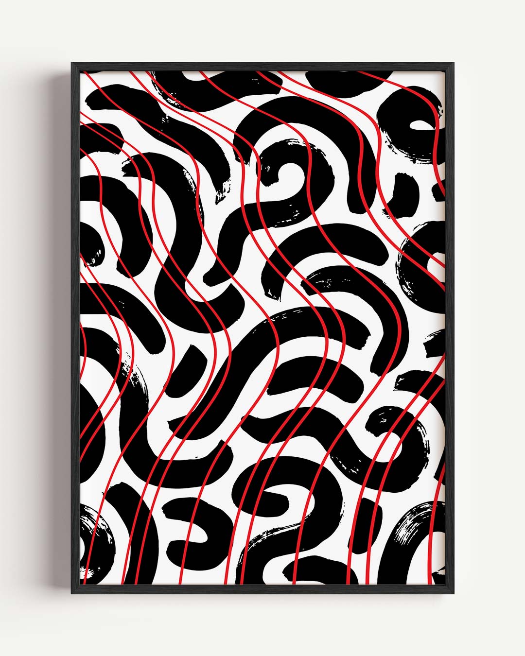 Moderne Abstracte Kunstprint – kleurrijke abstracte portret poster als wanddecoratie