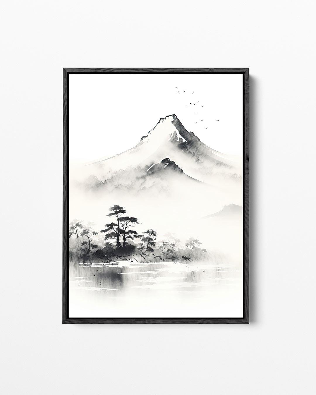 Serene berglandschap – staand wanddecoratie kunstwerk