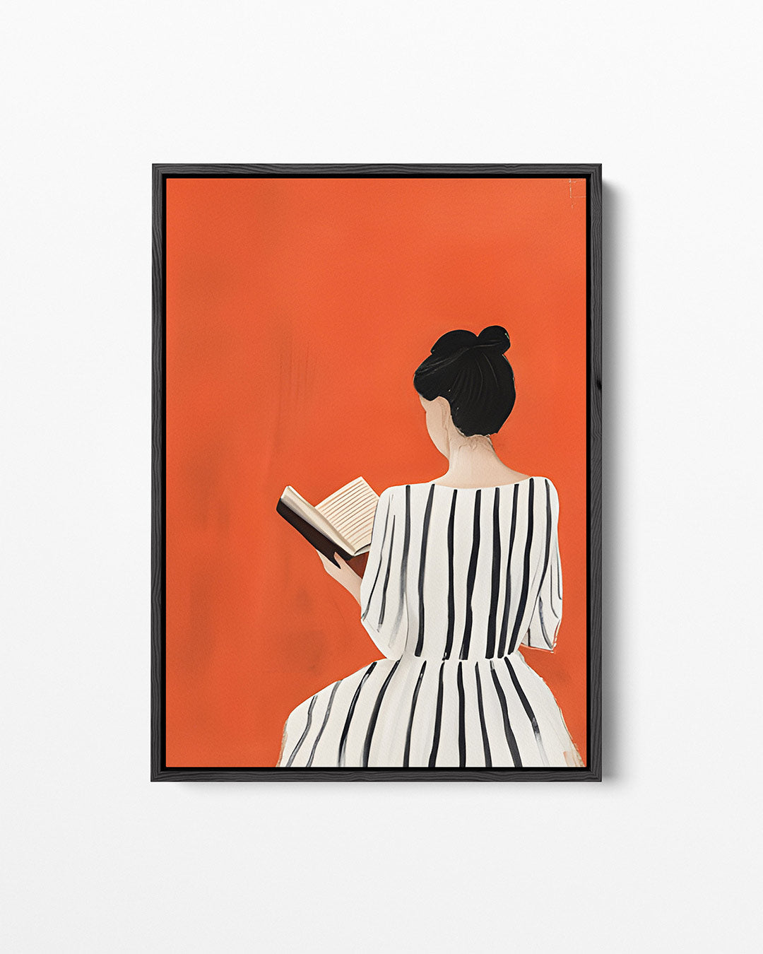 Vrouw met boek – staand wanddecoratie kunstwerk