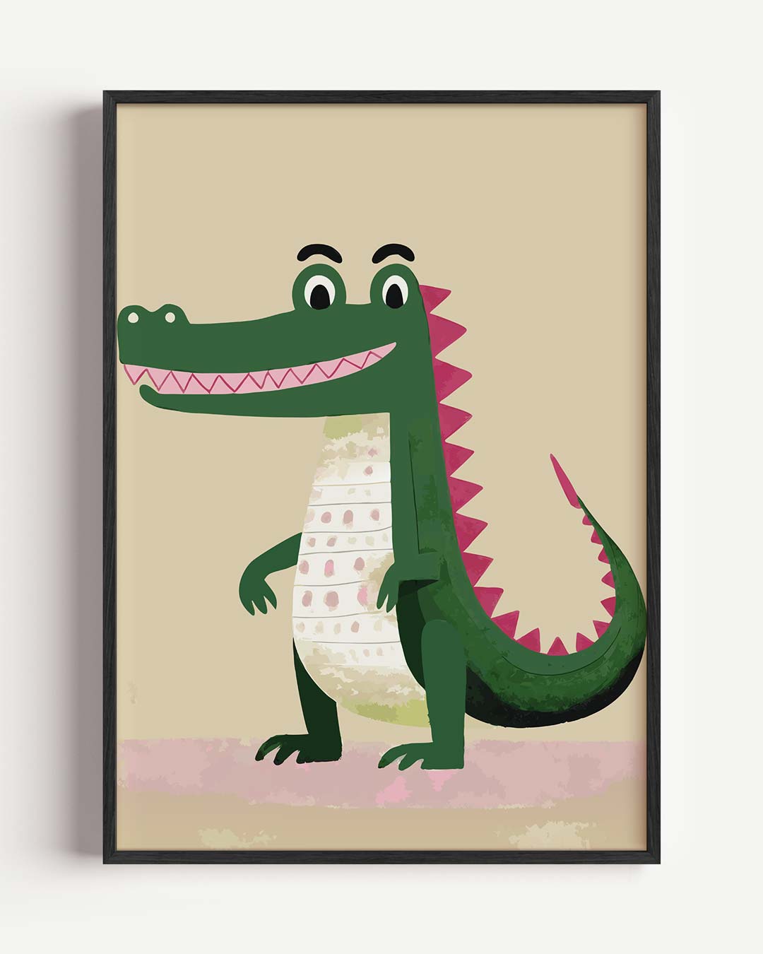 Schattige Krokodil Kinderkamerposter – kids portret poster als wanddecoratie