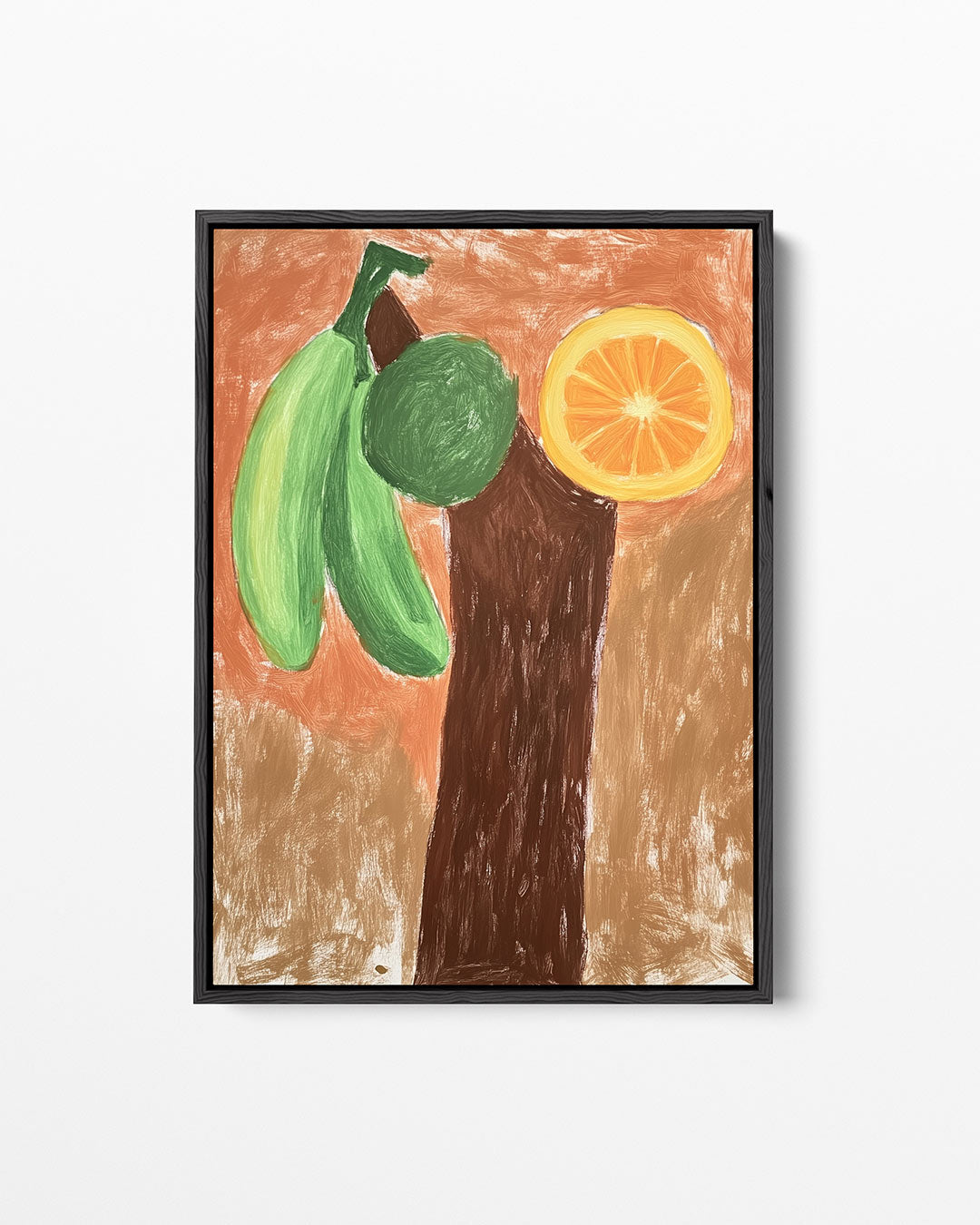 Fruit en boomstam – staand wanddecoratie kunstwerk