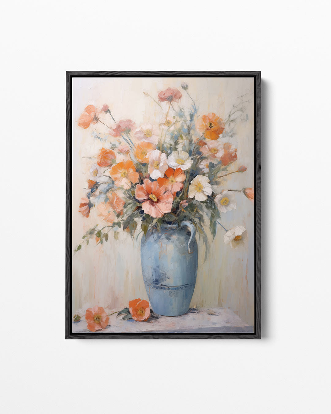 Bloemen in vaas – staand wanddecoratie kunstwerk