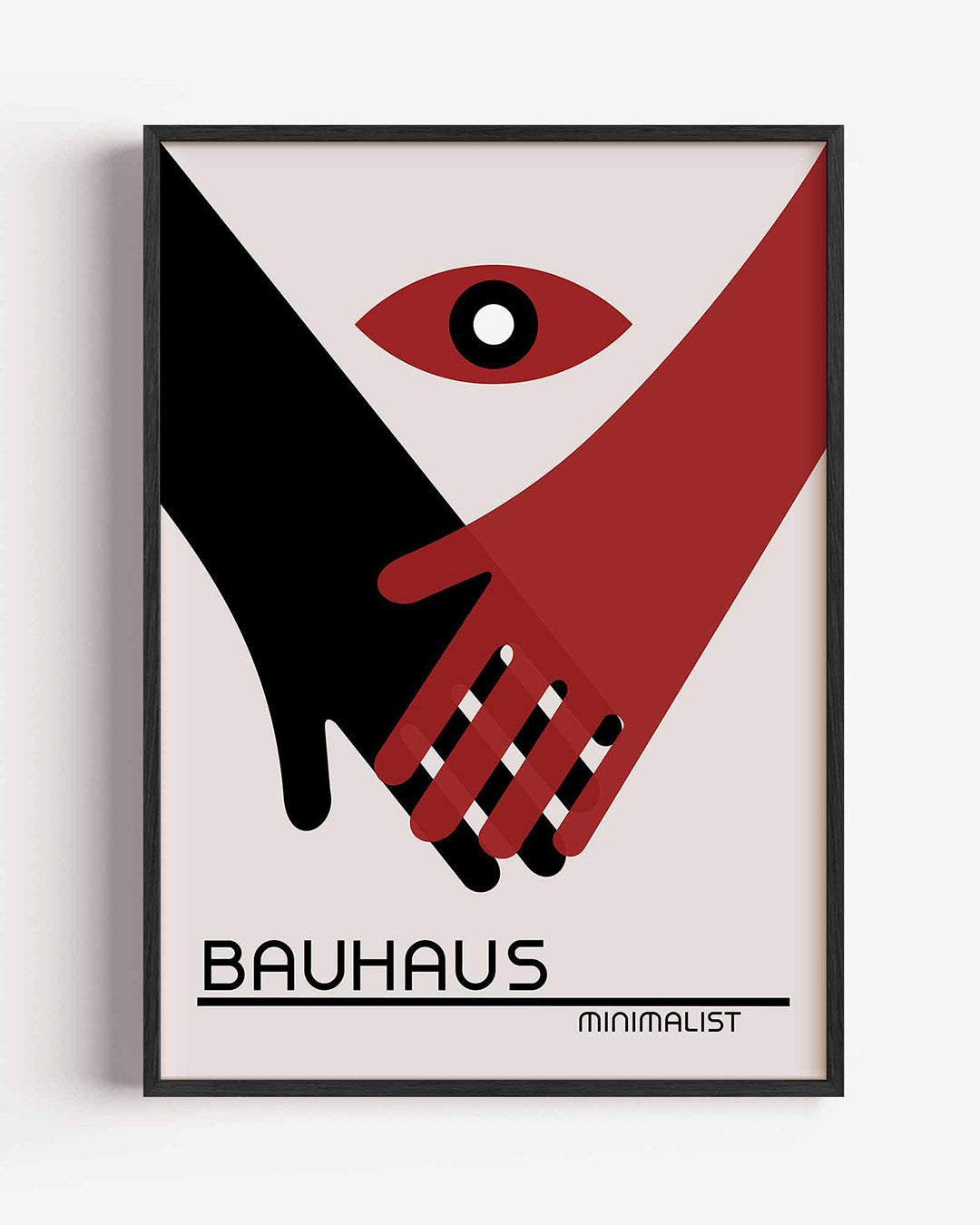 Handen en oog – staande Bauhaus poster als wanddecoratie