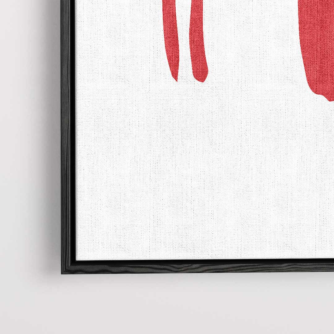 Dynamisch Rood – dibond kunstwerk als wanddecoratie