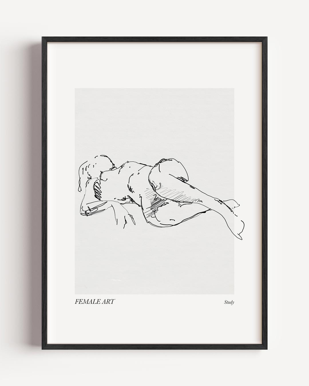 Elegante Lijntekening Vrouw – lijntekening portret poster als wanddecoratie