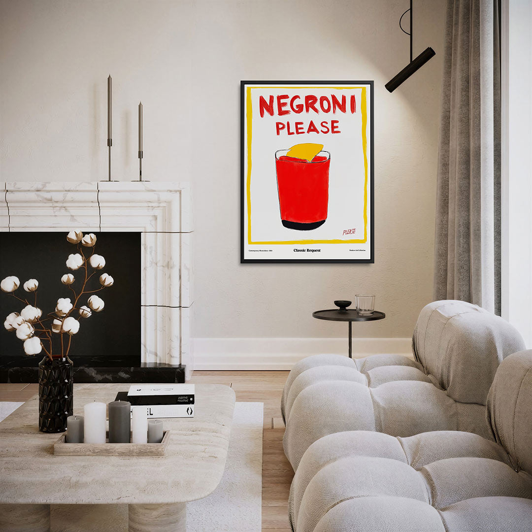 Vrolijke drank illustratie – moderne staande wandkunst