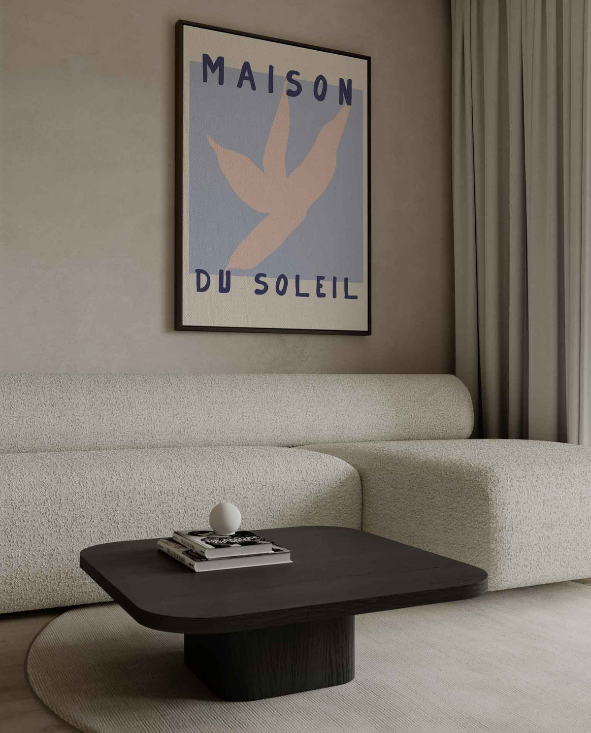 Maison du Soleil Kunstposter – dibond kunstwerk als wanddecoratie