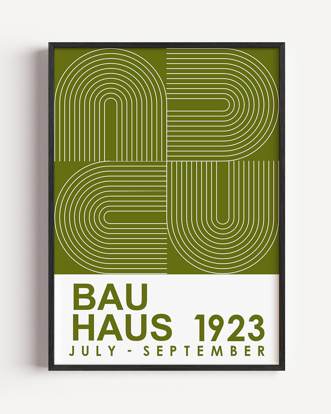 Lijnen en vormen – staande Bauhaus poster als wanddecoratie