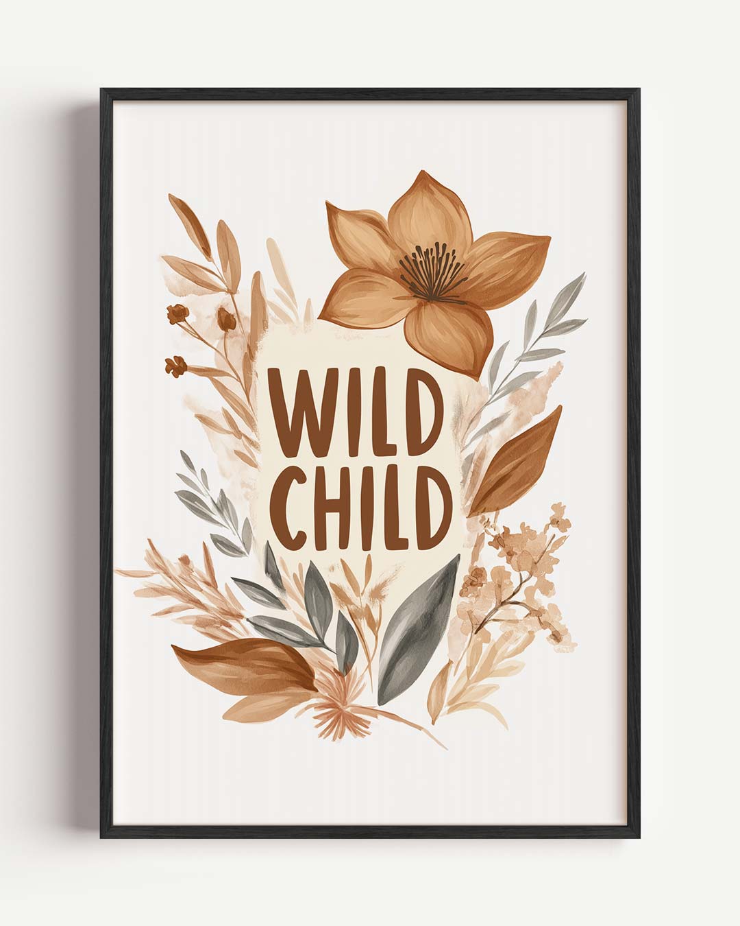Wild Child Botanische – kids portret poster als wanddecoratie