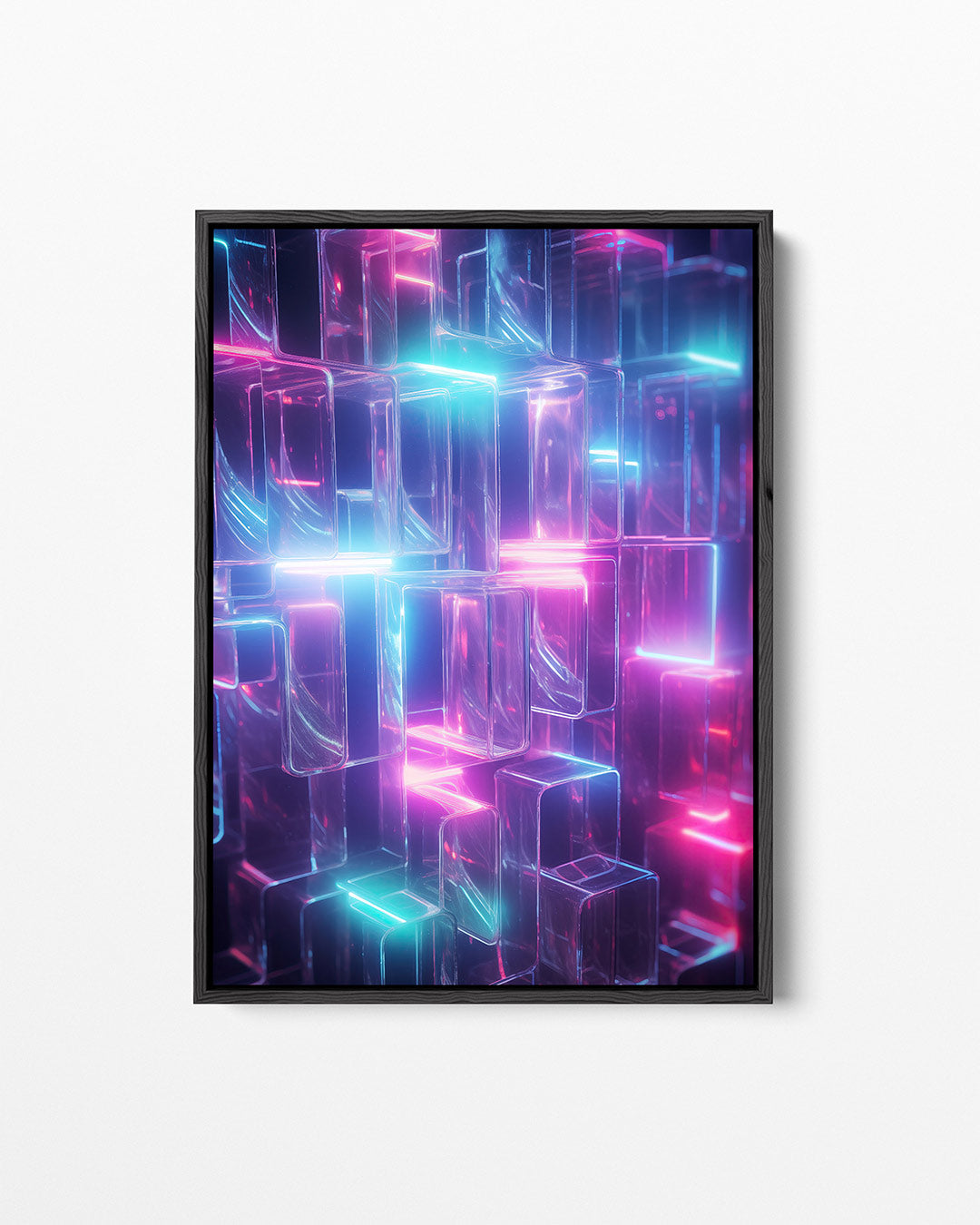 Glasachtige lichtstructuren – Dynamisch – staand wanddecoratie kunstwerk