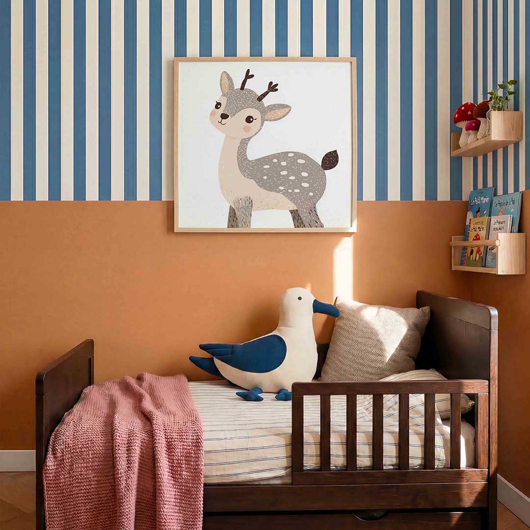 Schattig hert – kids poster in vierkant formaat