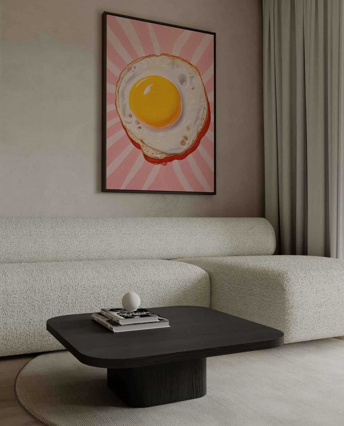 Stralende Spiegelei Boost – canvas wanddecoratie in portret formaat