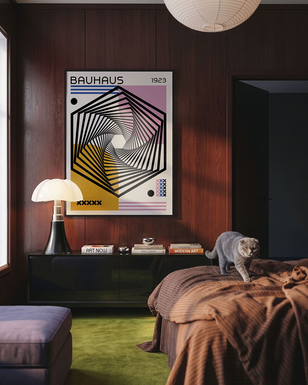 Abstracte – geometrische Bauhaus poster in staand formaat