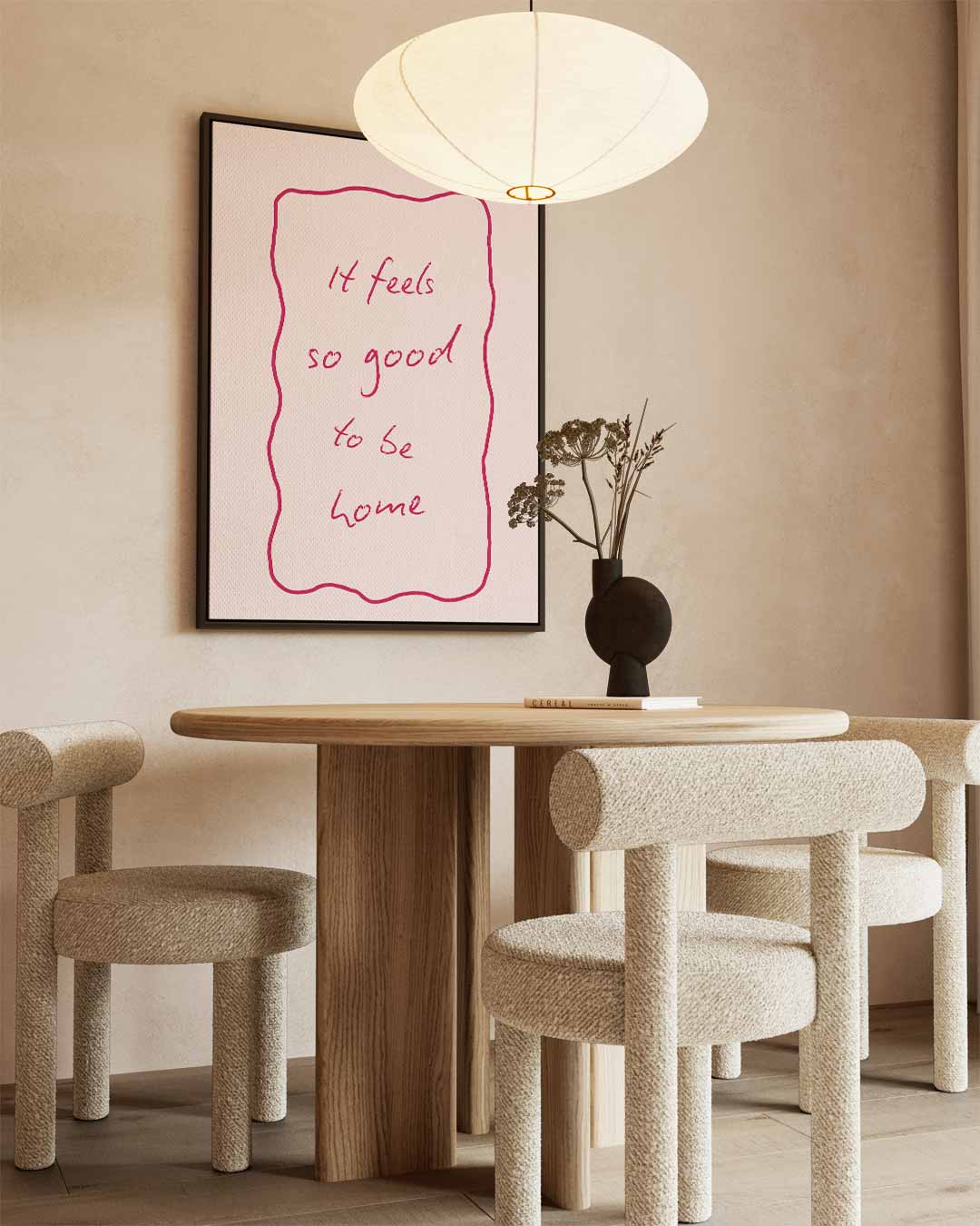 Welkom Thuis Wanddecoratie – kunstwerk met zwarte baklijst