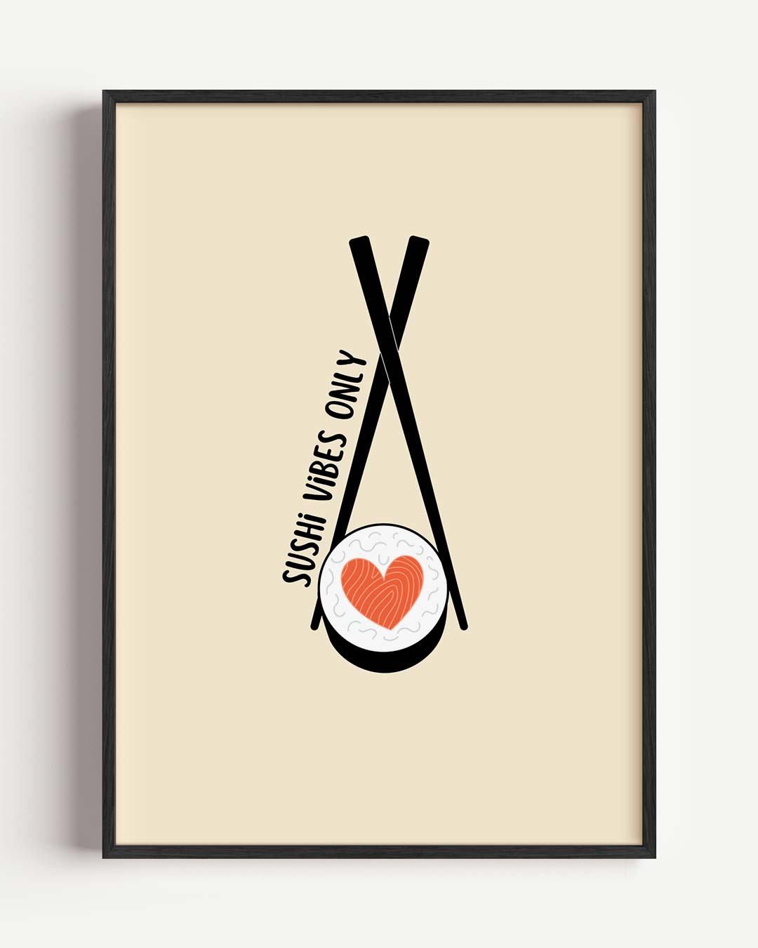 Sushi Vibes Only – keuken portret poster als wanddecoratie