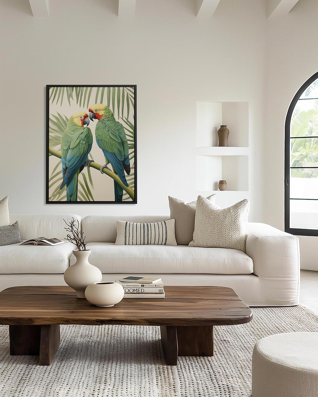 Tropische vogels – staand wanddecoratie kunstwerk