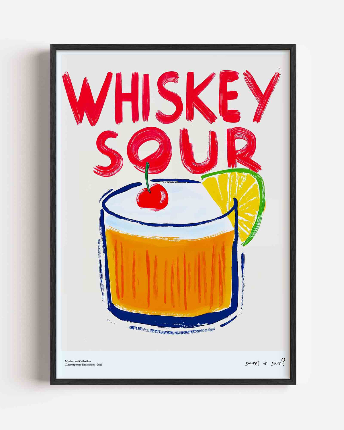 Whiskey sour – Pop Art en Streetart portret poster als wanddecoratie