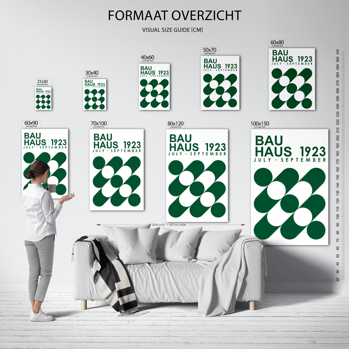  – Bauhaus poster als moderne geometrische wanddecoratie