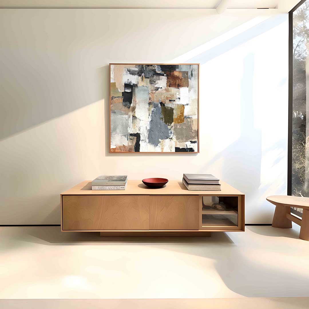 Abstracte vormen – vierkante abstracte wanddecoratie van WallArtistic