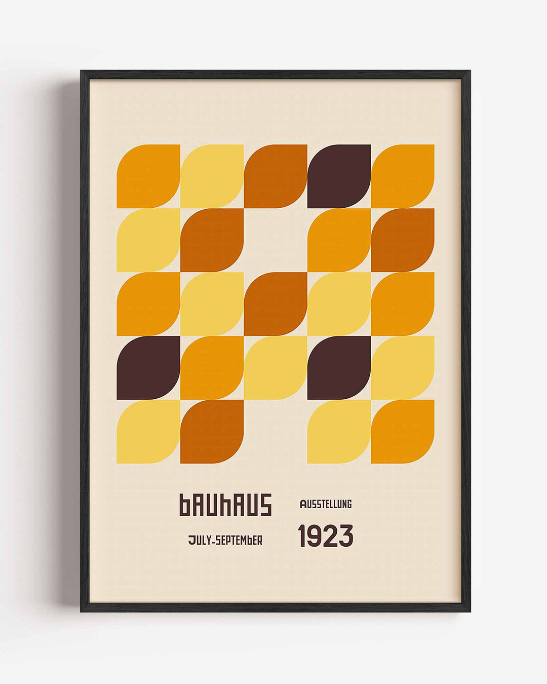 Vormritme en kleur – staande Bauhaus poster als wanddecoratie