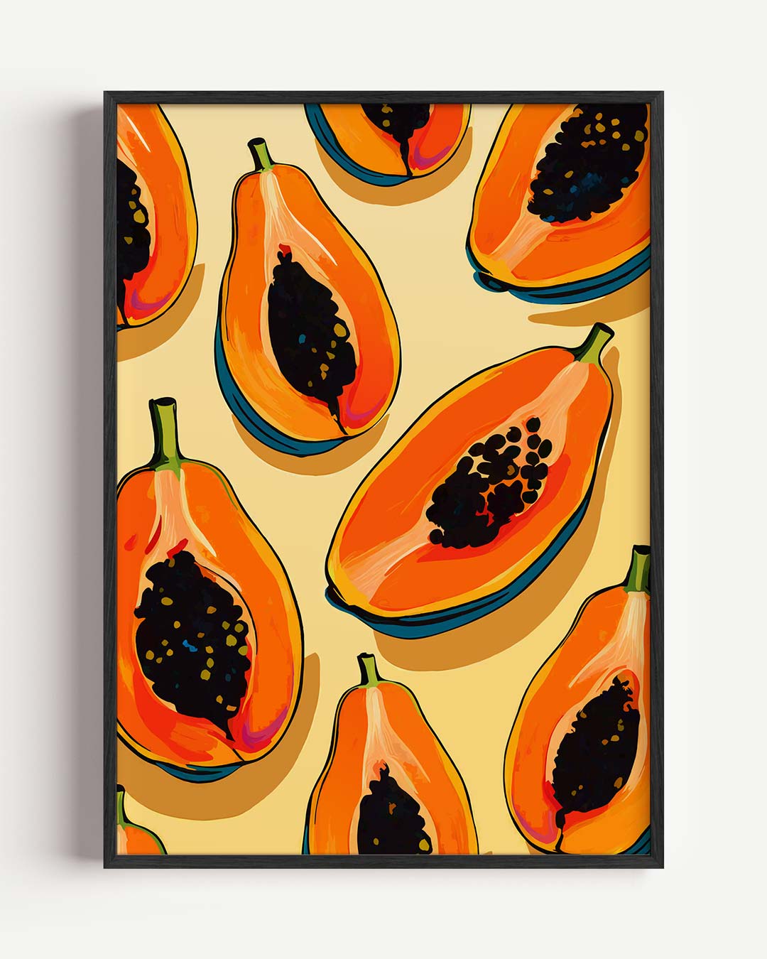 Tropische Papaja Paradijs – keuken portret poster als wanddecoratie