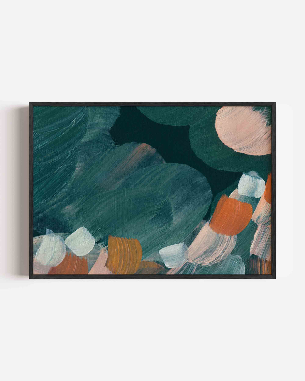 Abstracte penseelstreken – schilderkunst landscape poster als wanddecoratie
