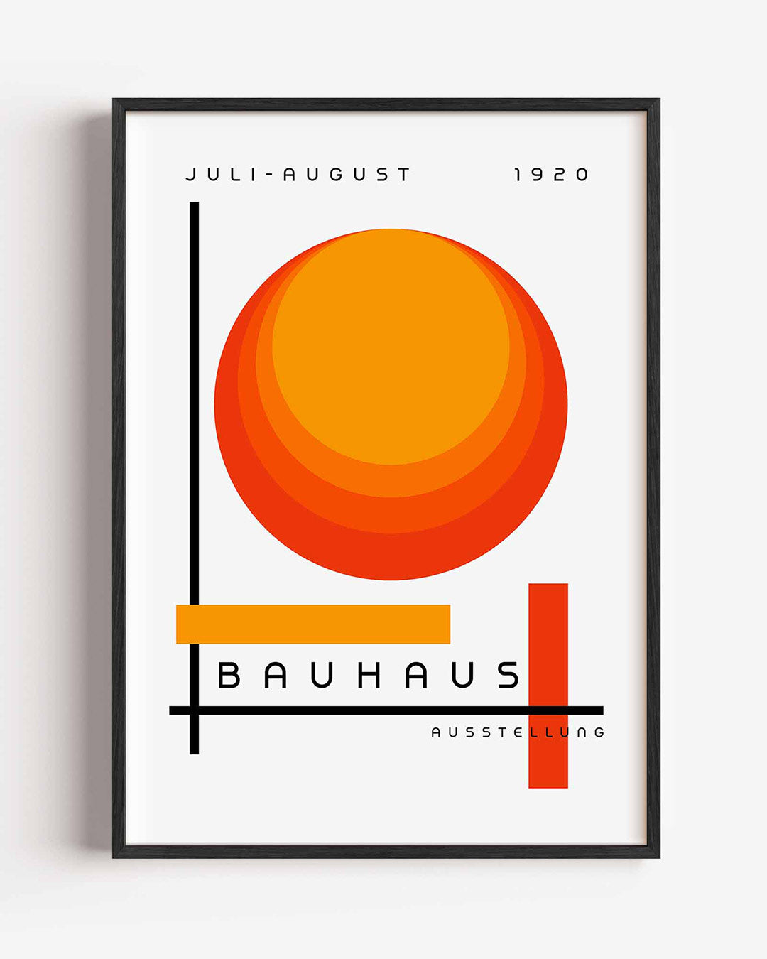 Vorm en kleur – staande Bauhaus poster als wanddecoratie