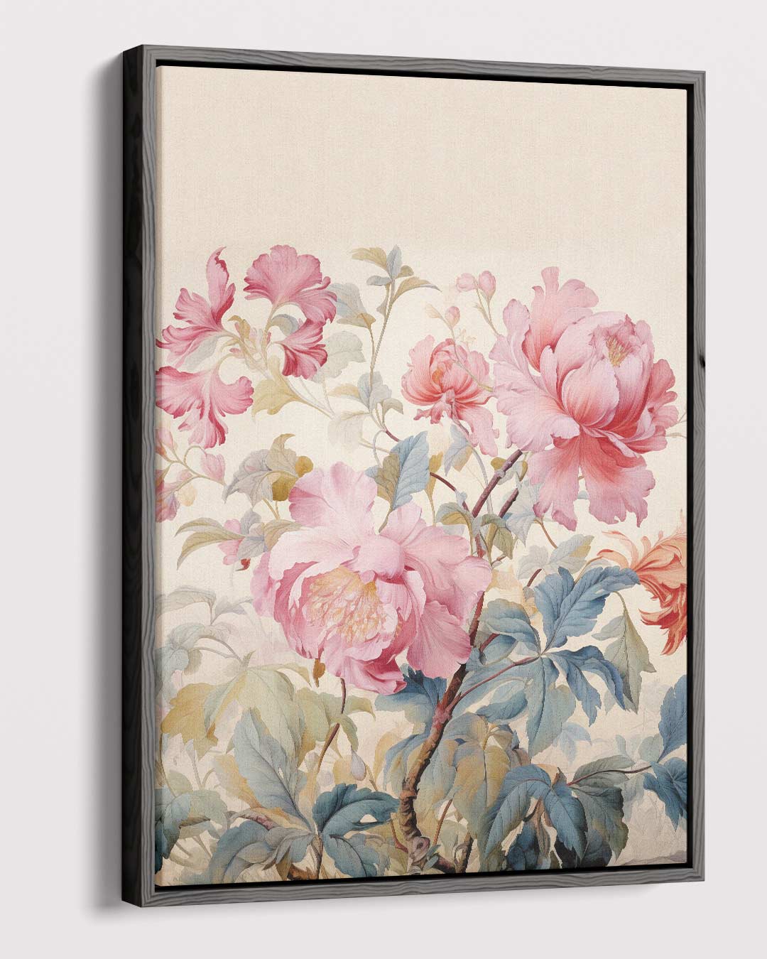 Bloemenpracht op Behang – canvas wanddecoratie in portret formaat
