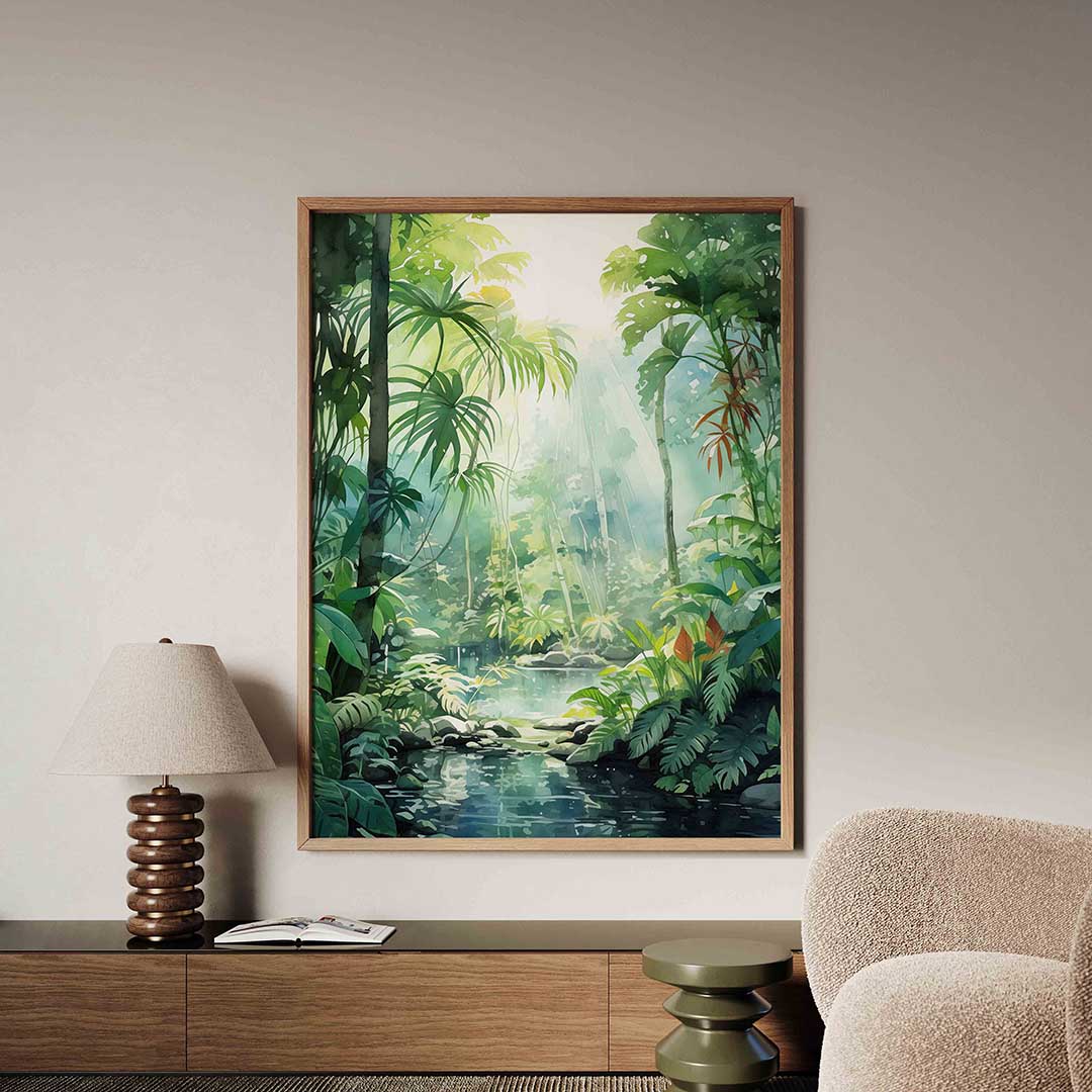 Tropische jungle – tropische jungle poster in staand formaat