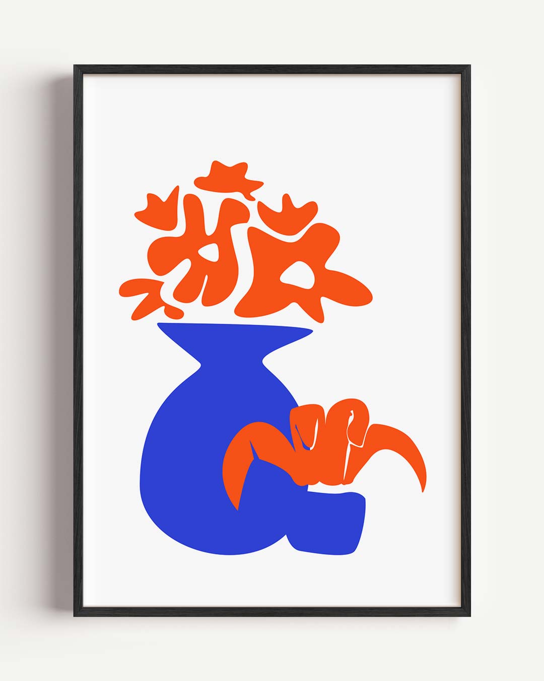 Kleurrijke Vaas Abstractie – bloemen portret poster als wanddecoratie